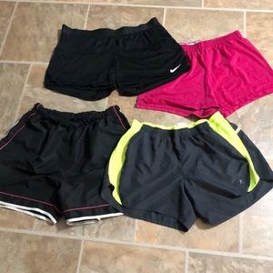 Lot of 4 shorts. Nike, , Soffee, bcg, & Danskin.